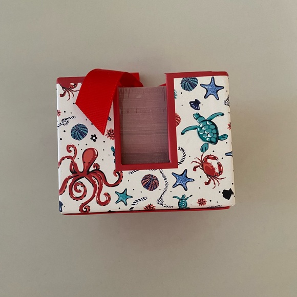 Vera Bradley Note Cube with 400 Blank Sheets Ink Pen Cute Paper Holder sea life - Picture 4 of 8